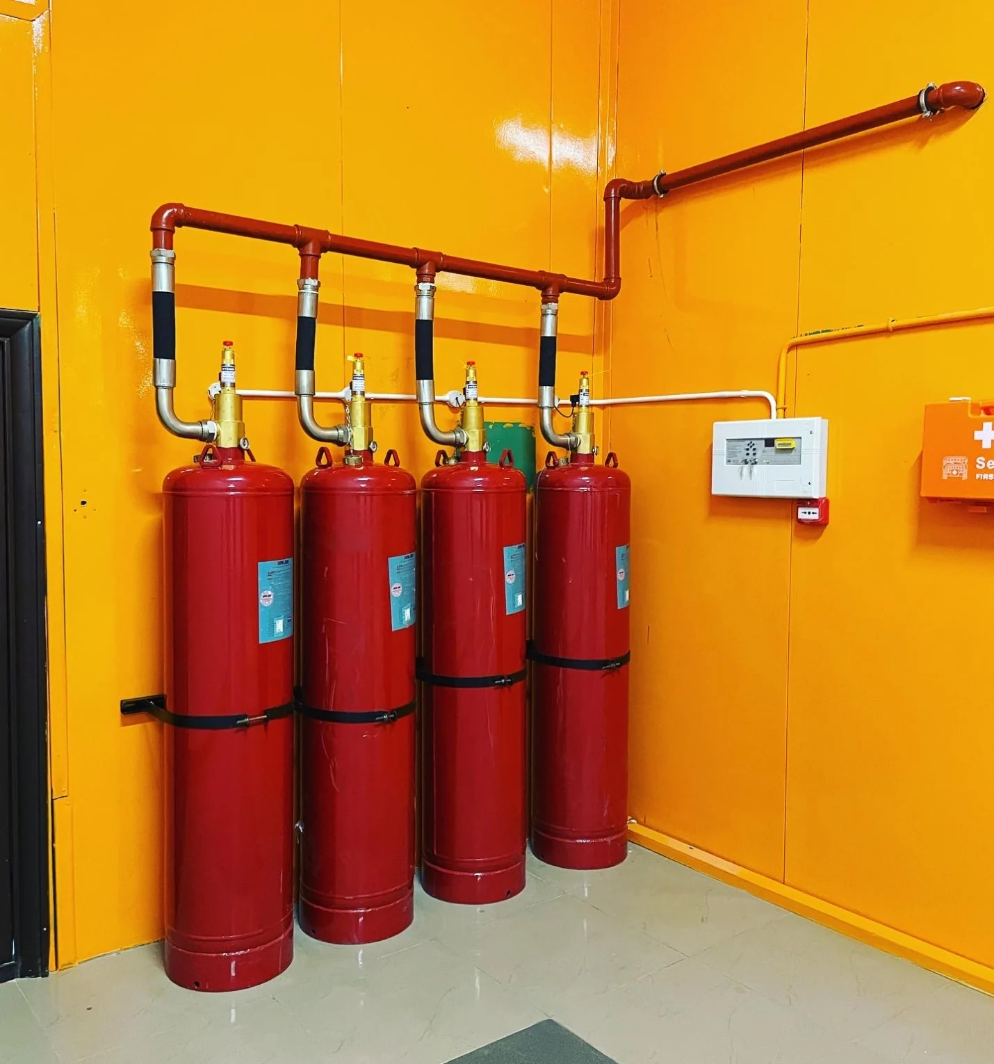 Installed fire suppression equipment