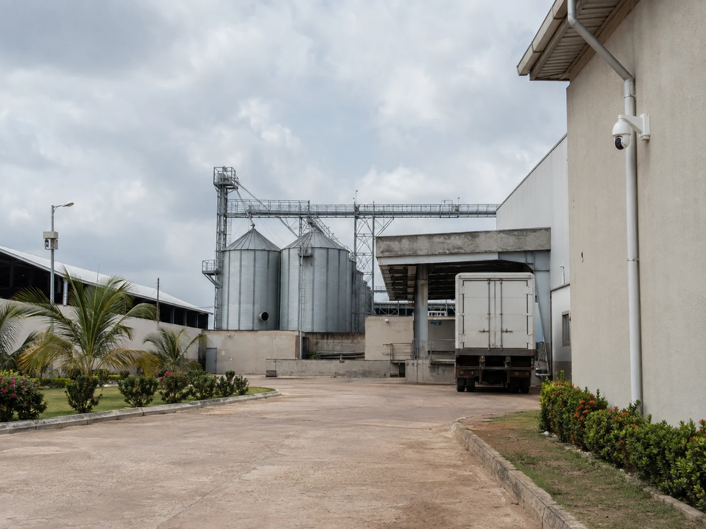 CCTV surveillance protecting an agricultural processing facility