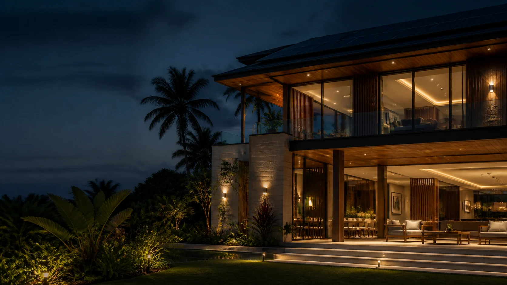 A beautifully illuminated intelligent home